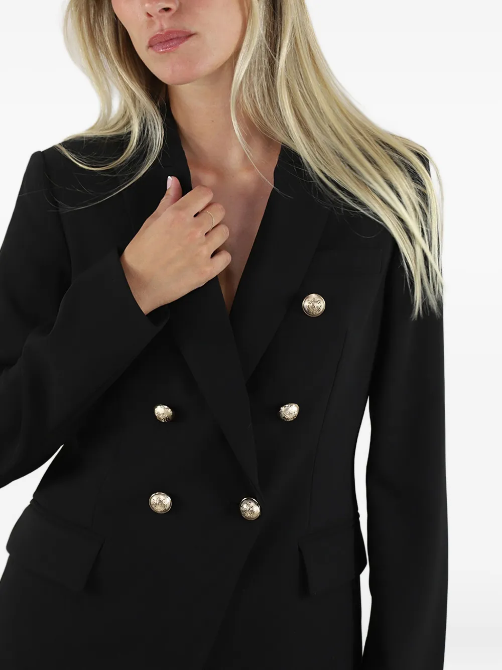 Kocca Sakura Double-breasted Blazer In Black