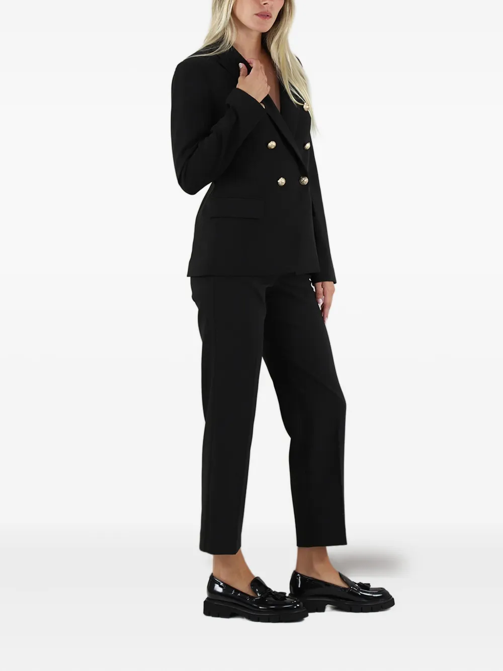 Kocca Sakura Double-breasted Blazer In Black
