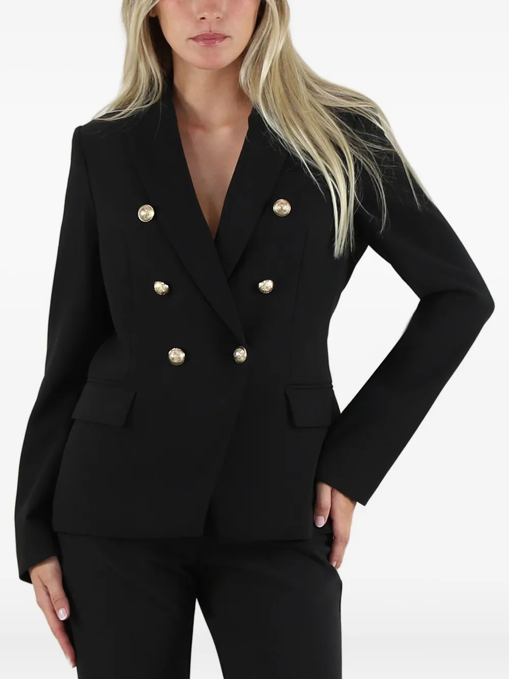Kocca Sakura Double-breasted Blazer In Black