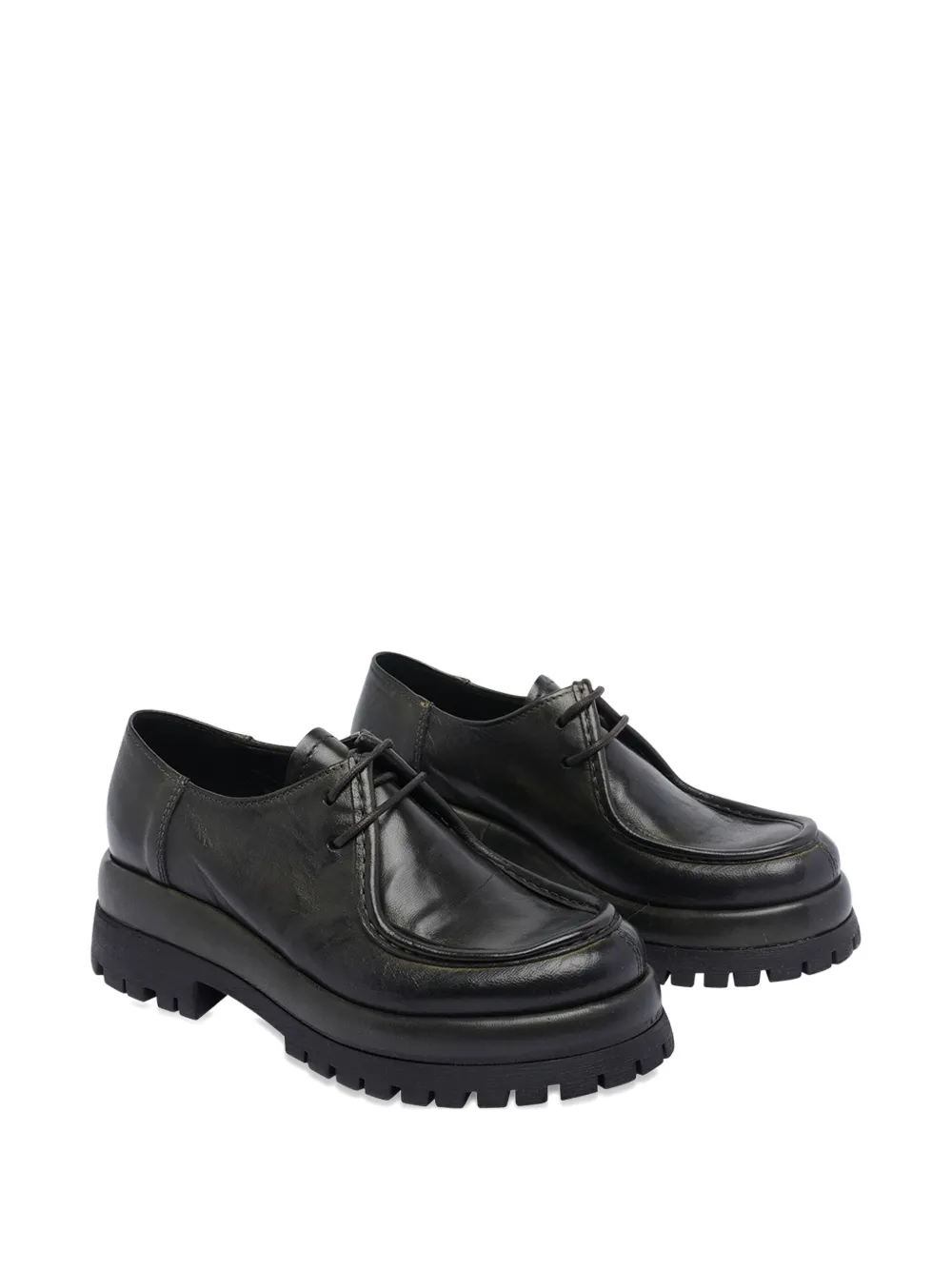 Pawelk's Cru Lace-up Round-toe Derby Shoes In Black