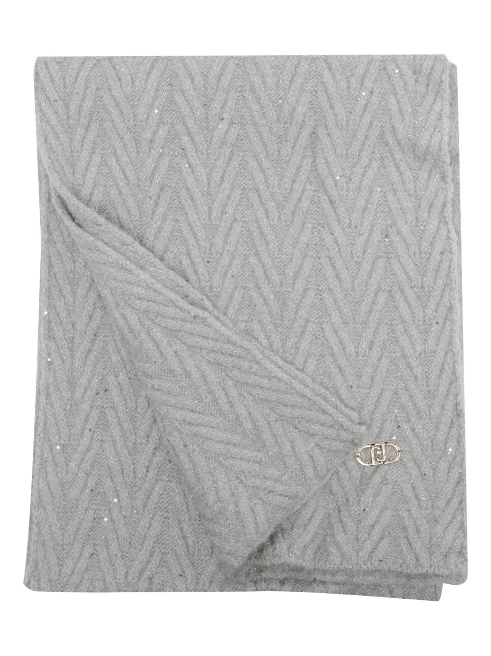 LIU JO écharpe à plaque logo | gris | Image 1