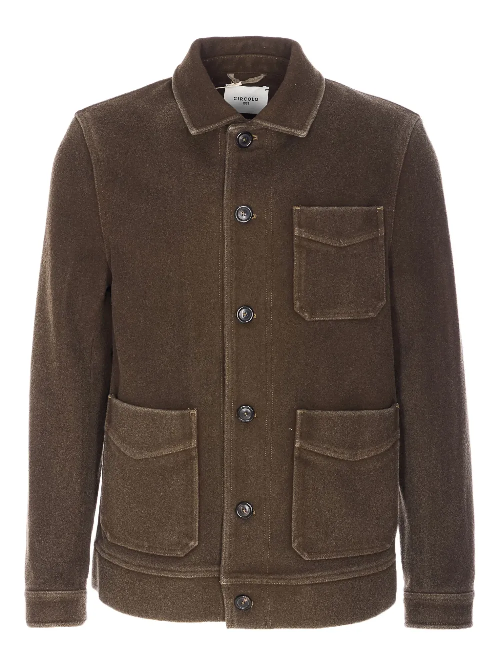 Circolo 1901 button pocket overshirt | verde | Image 1