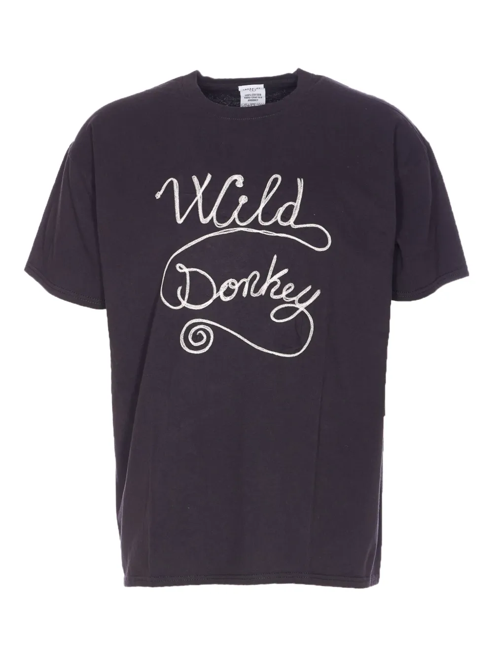 Wild Donkey playera con cuello redondo y logo bordado | negro | Image 1