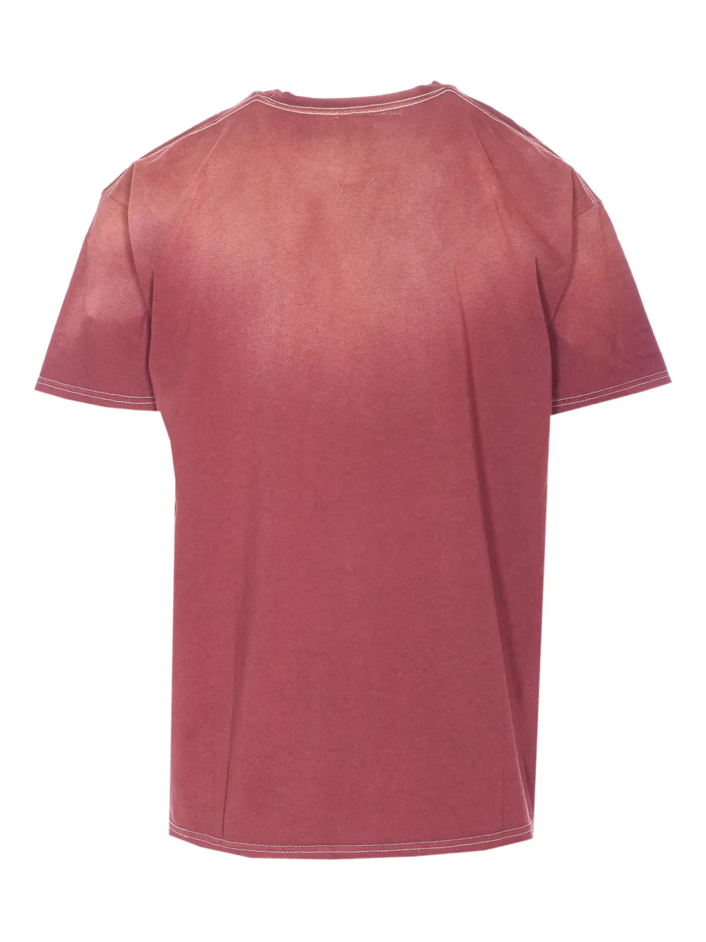 Wild Donkey La Verne T-shirt met print en ronde hals - Rood