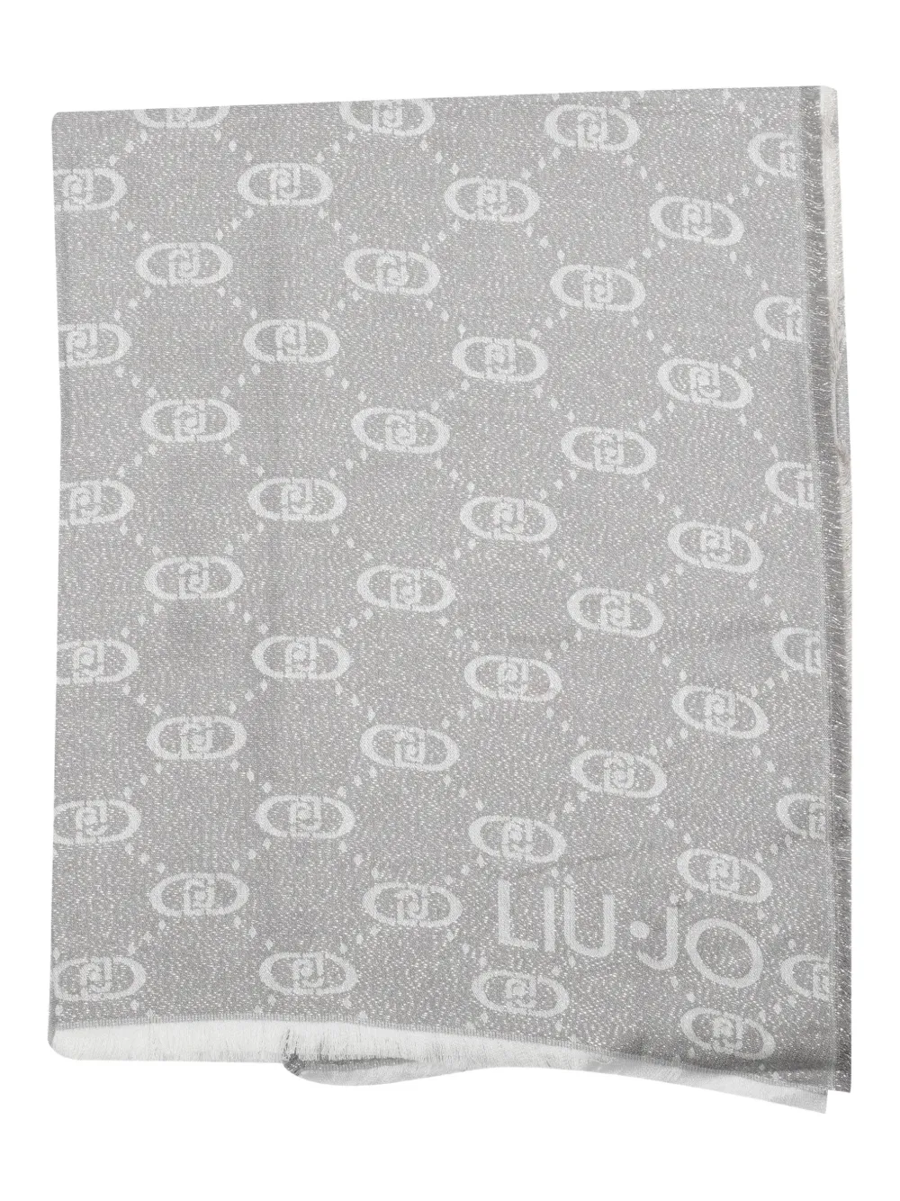 LIU JO logo-patterned scarf | Grey | Image 1