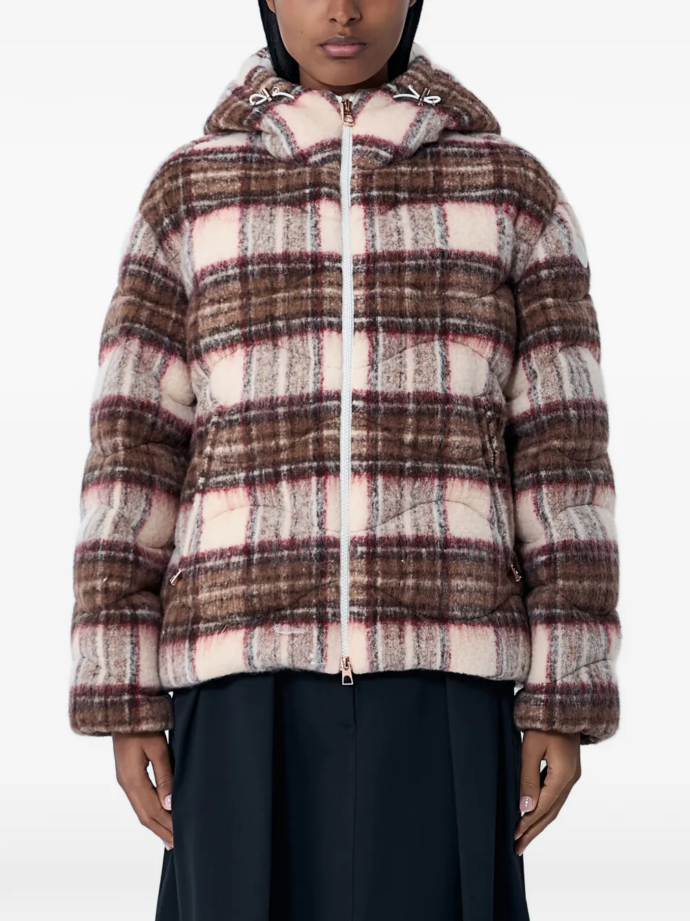 MONCLER Daunenjacke aus Flanell - Braun