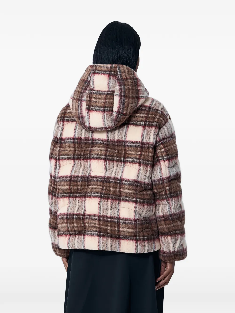  Moncler Flannel Down Jacket - Brown 