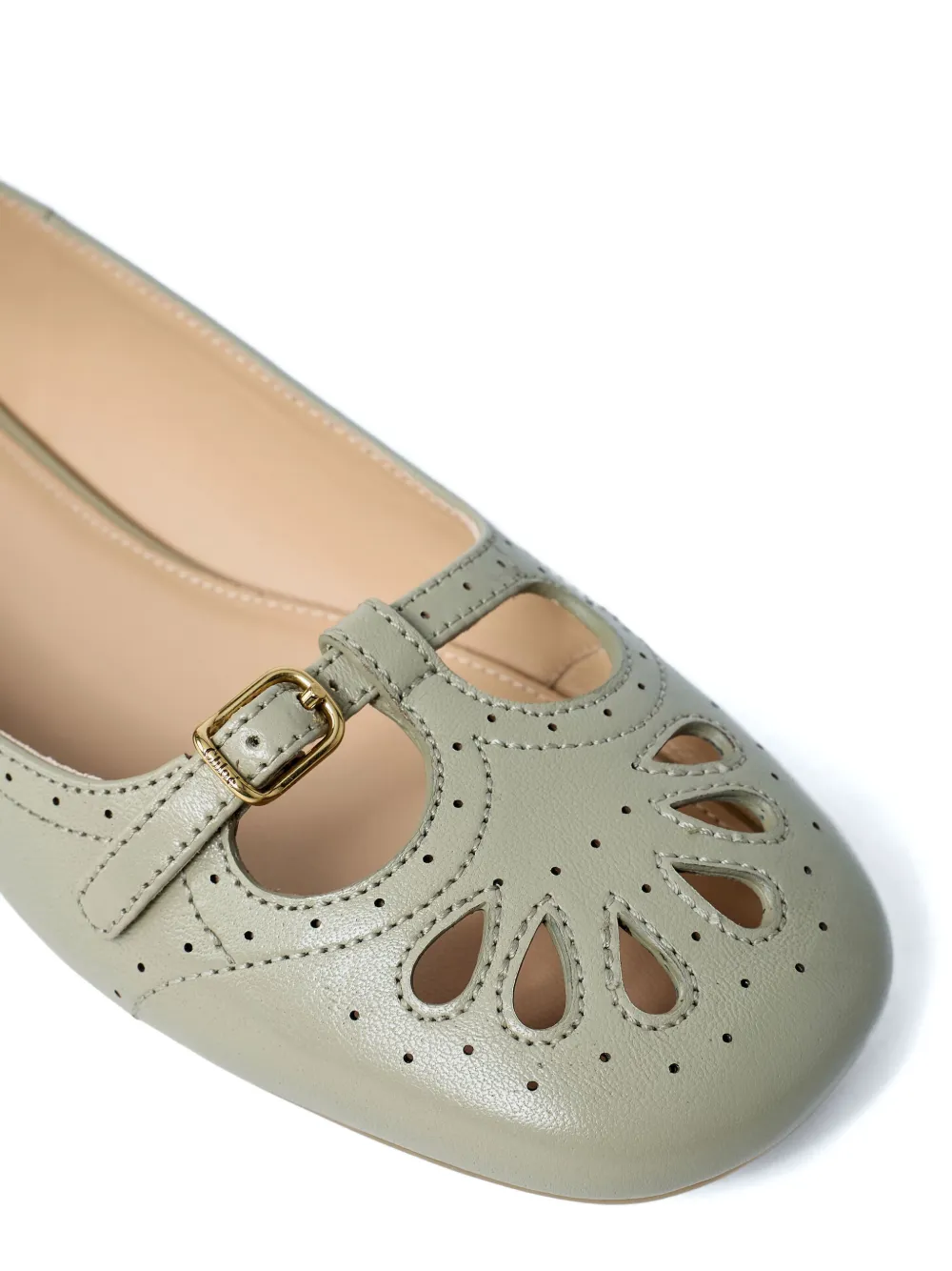 Chloé Slippers met verstelbaar bandje Beige