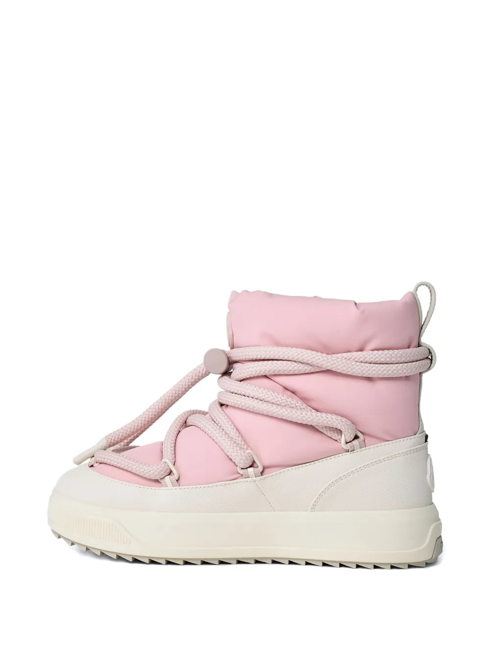 Moncler Padded Lace-up Boots In Pink