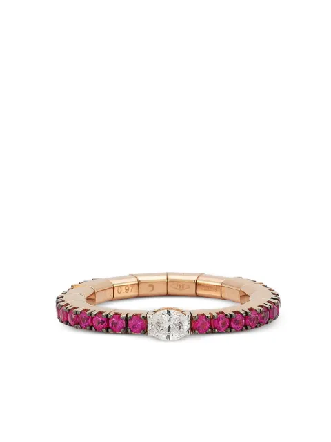 Roberto Demeglio Anillo Extensible Con Rubí Y Diamantes