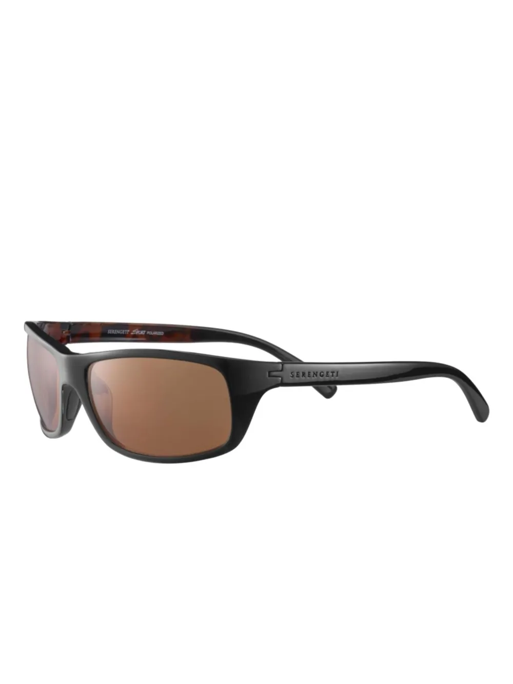 Serengeti Eyewear Bormio zonnebril met rechthoekig montuur - Zwart