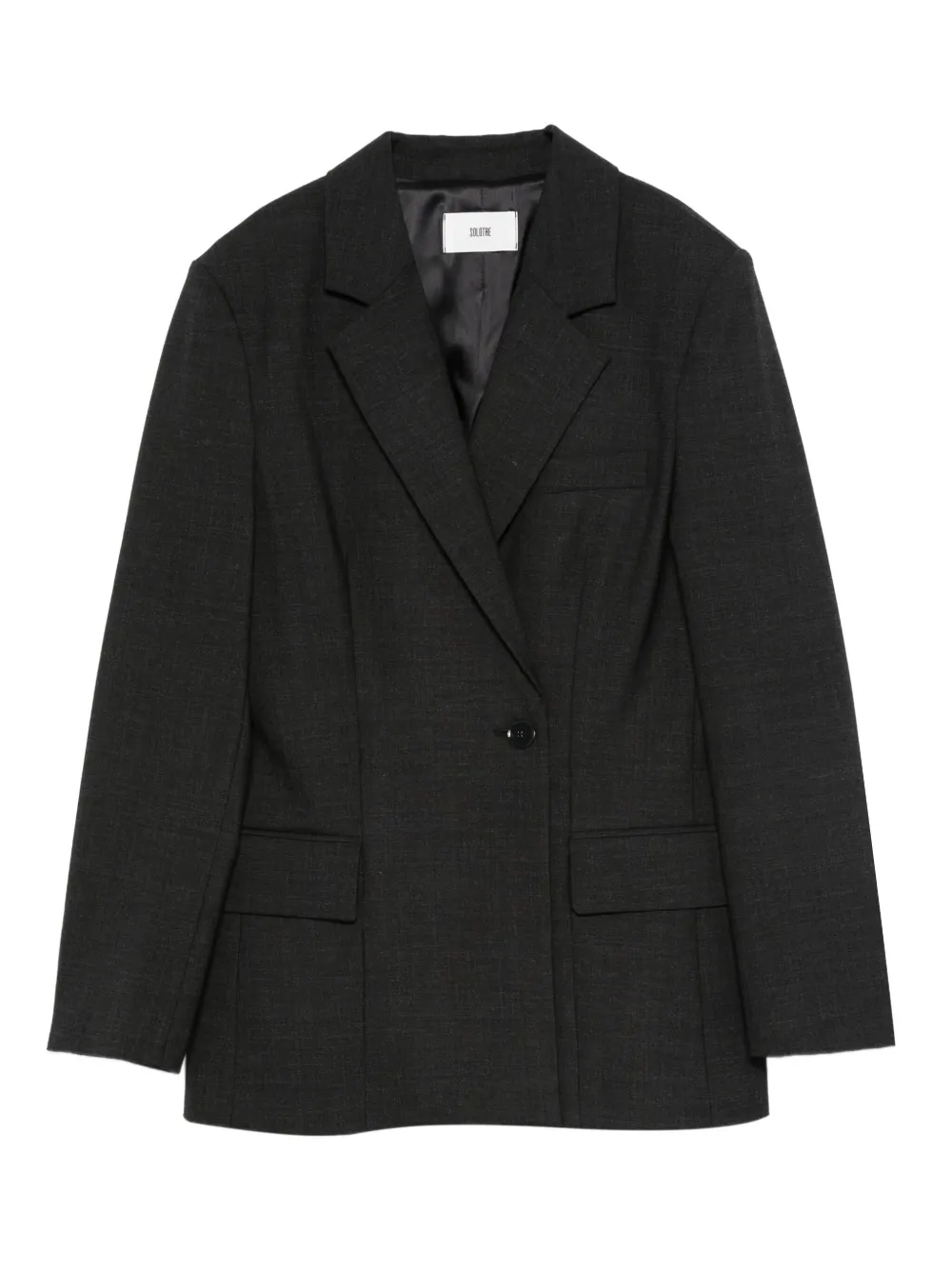 SOLOTRE notched-lapel blazer | Black | Image 1