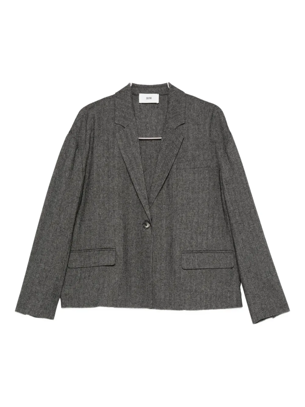 Solotre Single-breasted Blazer In Gray