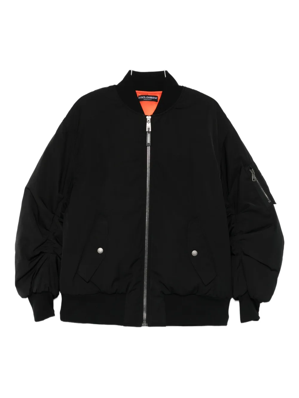 Dolce & Gabbana Zip-fastening Bomber Jacket In Black
