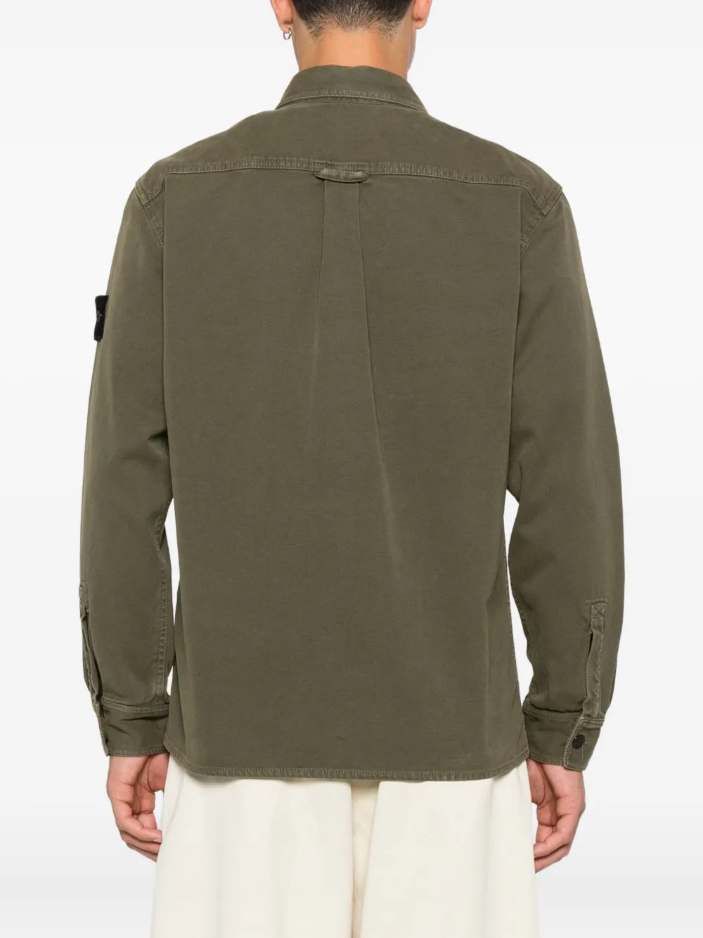 Stone Island Overhemd met Compass-logopatch Groen