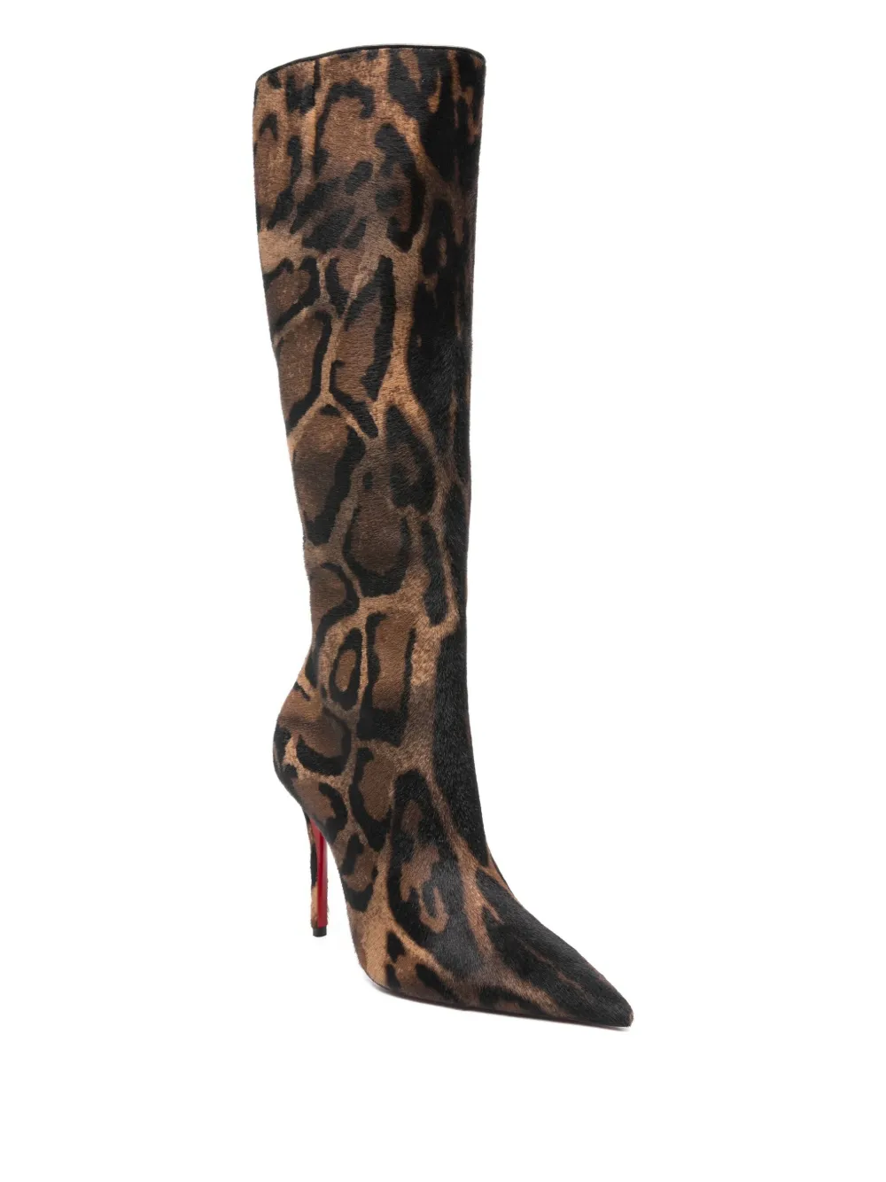 Christian Louboutin 100mm Miss Z pointed animal print boots | Knee-High Boots | Image 2