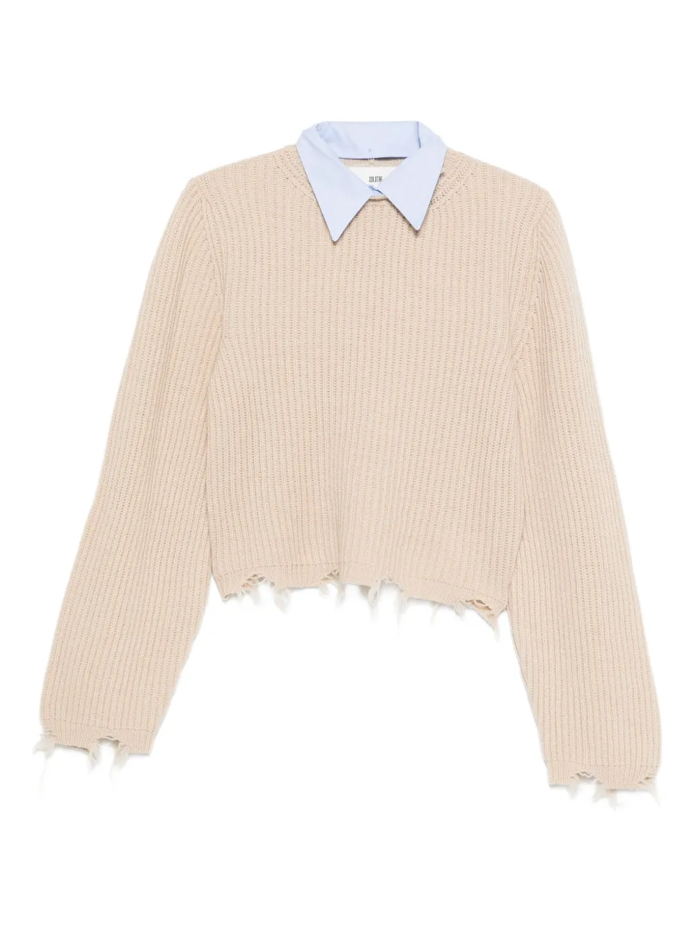 SOLOTRE distressed-finish sweater | Neutrals | Image 1