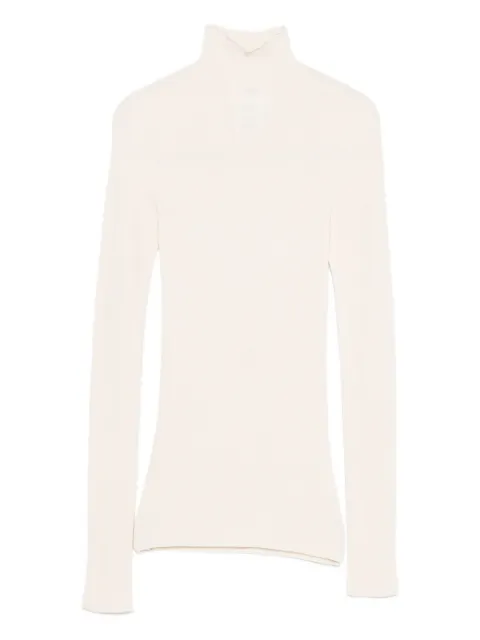 SOLOTRE high-neck ribbed sweater