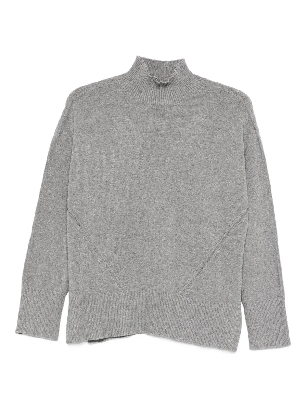 Solotre Funnel-neck Sweater In Gray