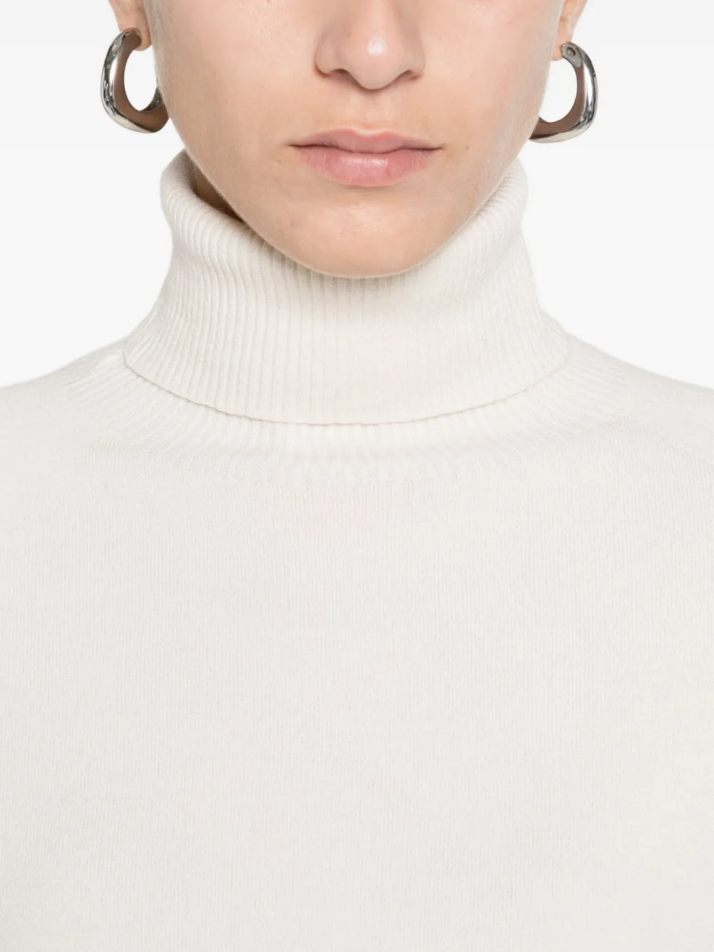 Solotre Roll-neck Sweater In Brown