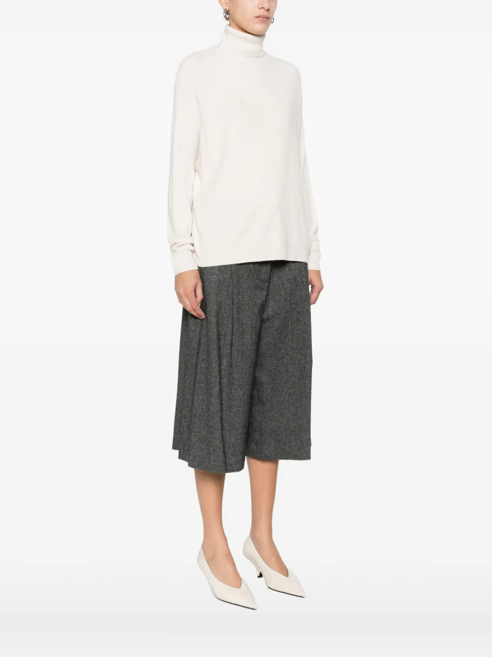 Solotre Roll-neck Sweater In Brown