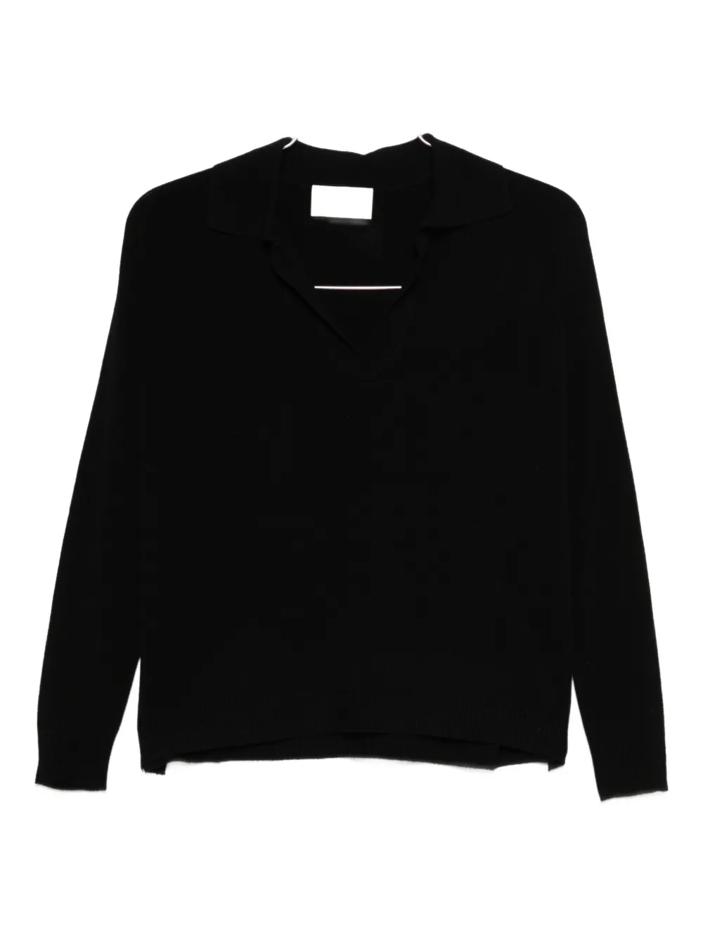 Solotre V-neck Sweater In Black