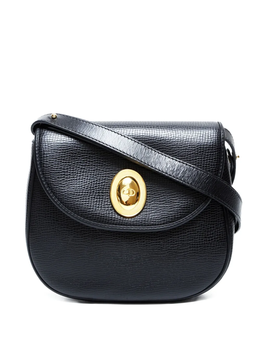 Christian Dior Pre-Owned 1980-1999 ロゴプレート ショルダーバッグ - ブラック Christian Dior Pre-Owned 1980-1999 ロゴプレート ショルダーバッグ - ブラック