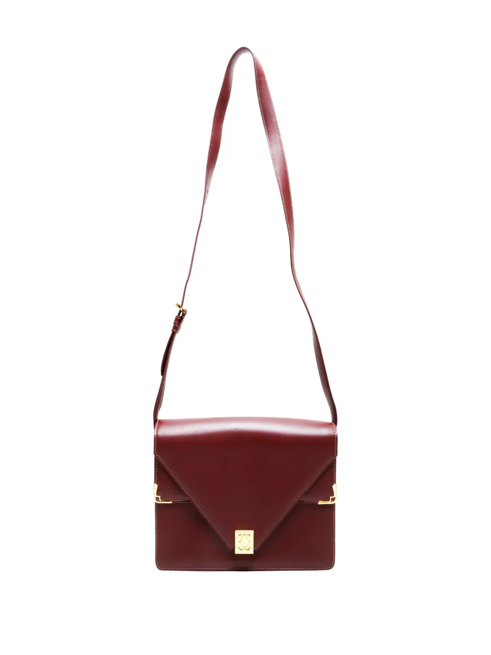 Pre-owned Cartier 1990-2000 Must De Leather Shoulder Bag In Red