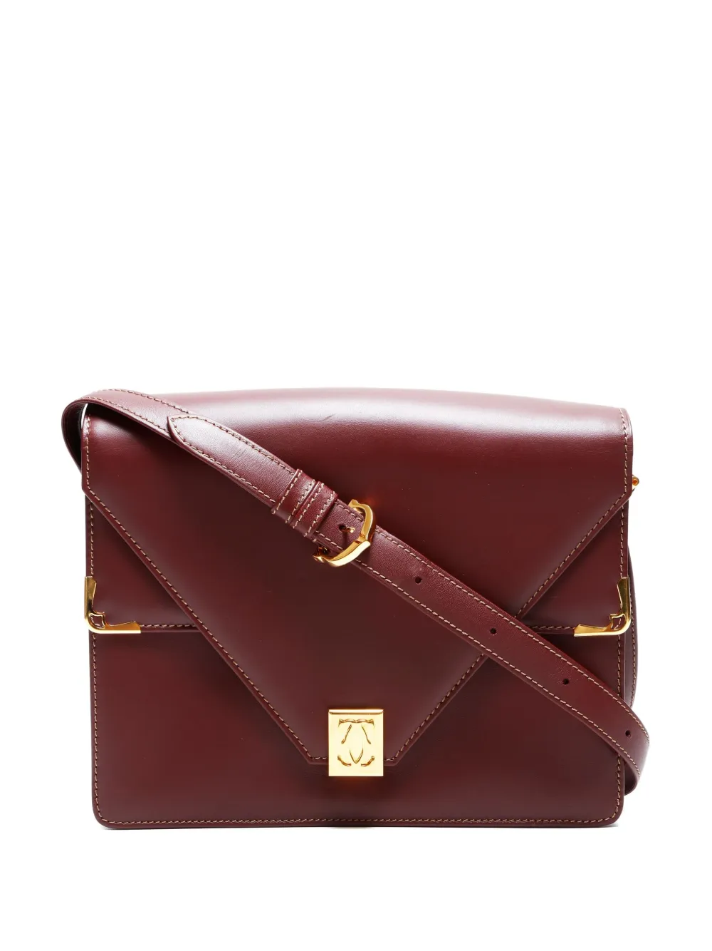 Pre-owned Cartier 1990-2000 Must De Leather Shoulder Bag In Red