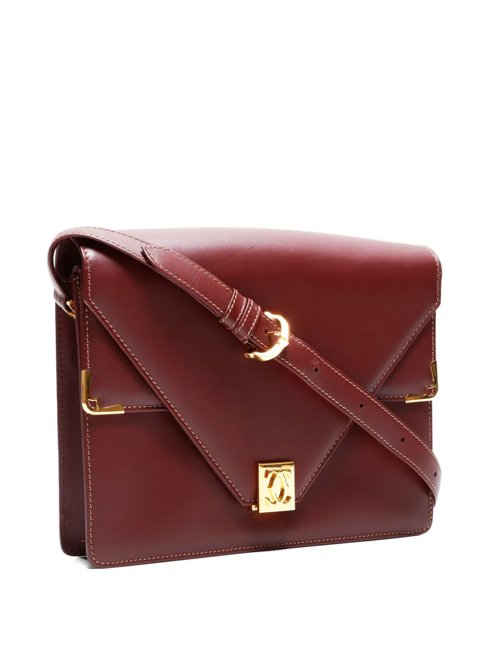 Pre-owned Cartier 1990-2000 Must De Leather Shoulder Bag In Red