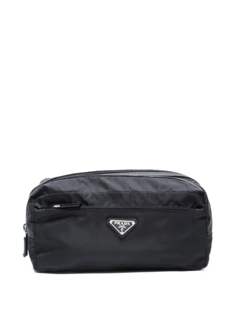 Prada Pre-Owned  2015-2025s triangle-logo pouch