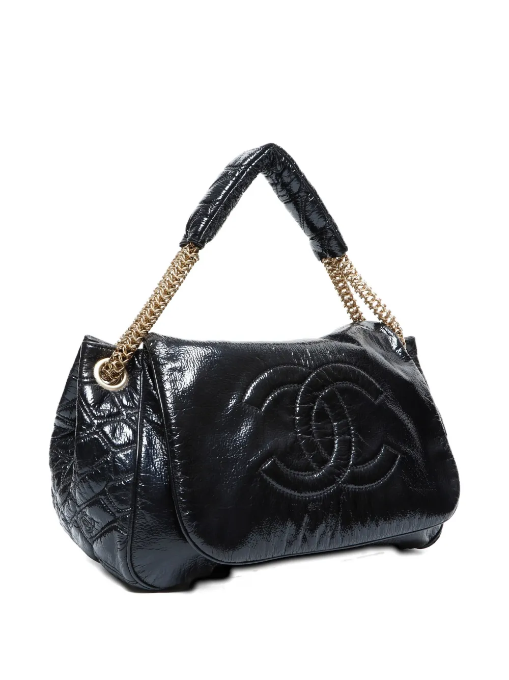 Pre-owned Chanel 2008-2009 Cc Mark Shoulder Bag In Black