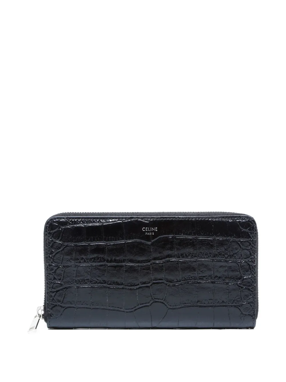Celine Pre-Owned 2020-2025 crocodile-embossed wallet | Black | Image 1