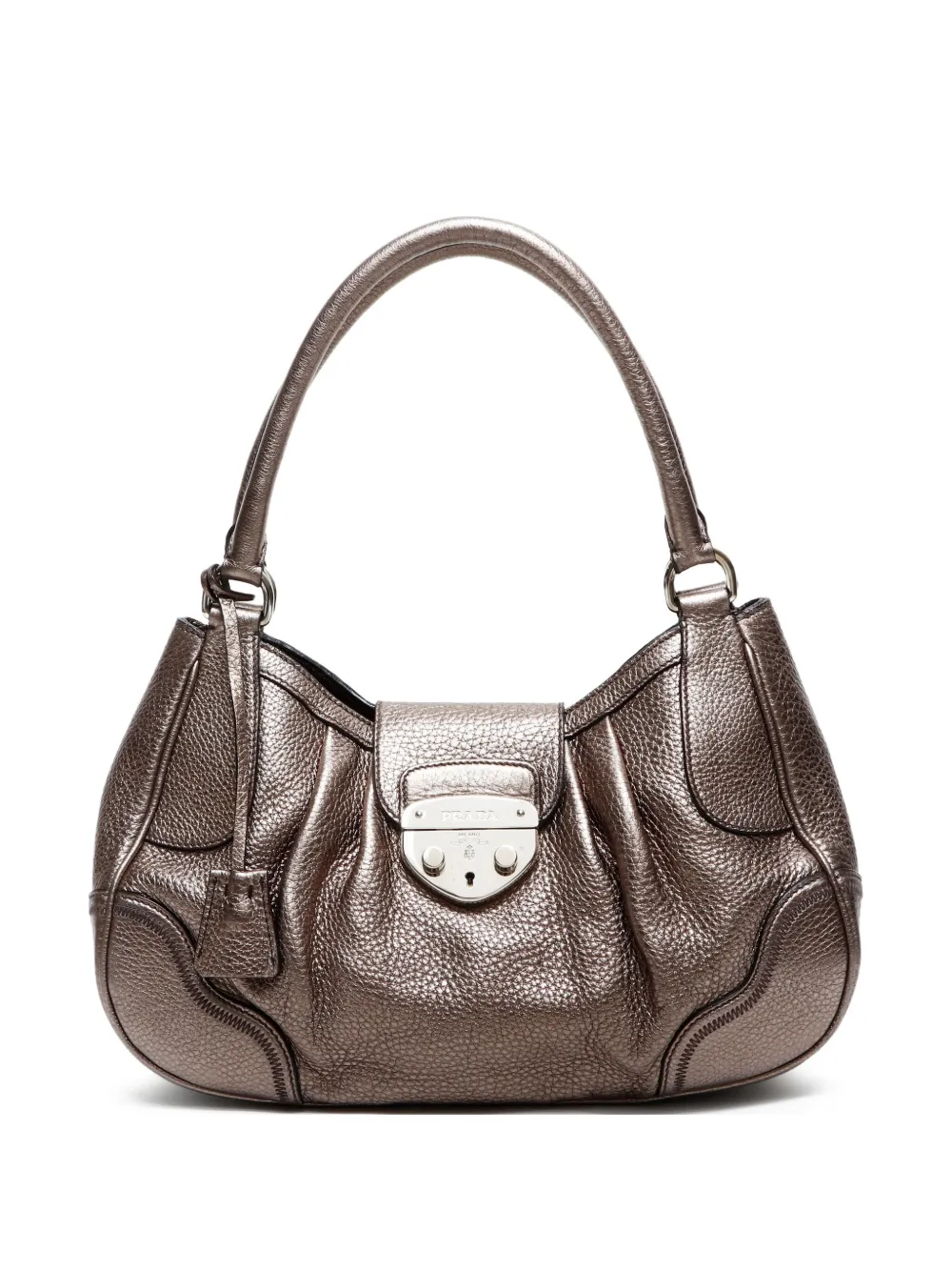 Prada Pre-Owned 2000-2020 metallic-finish shoulder bag | Silver | Image 1