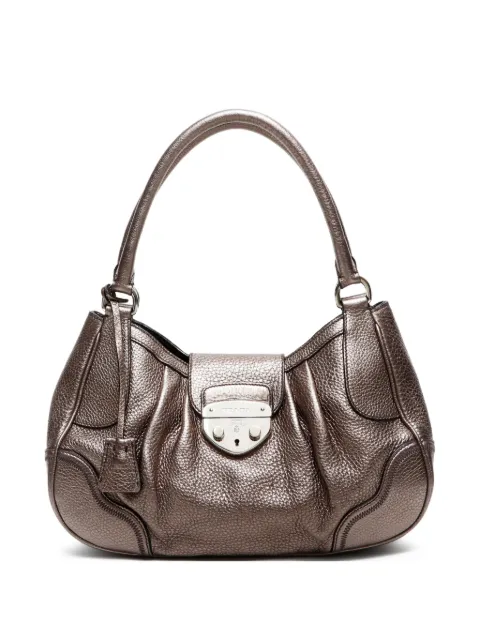 Prada Pre-Owned 2000-2020 Schultertasche im Metallic-Look