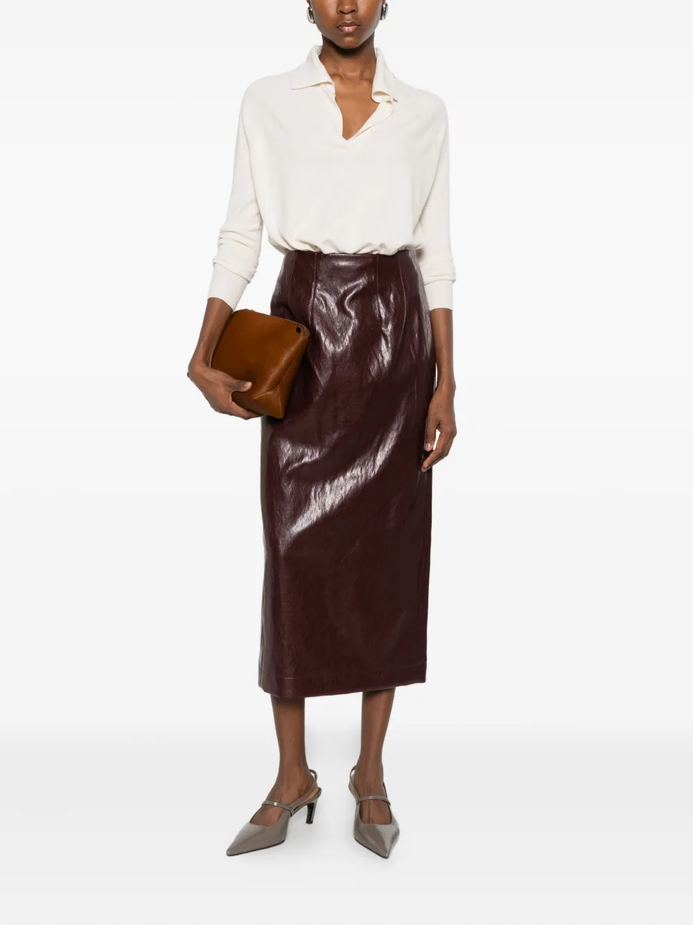 SOLOTRE suéter con cuello en V | Tops tejidos | Image 2