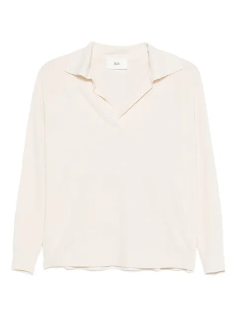 SOLOTRE V-neck collared sweater