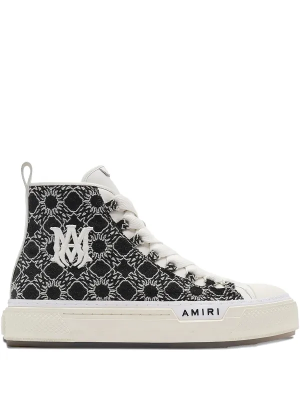 AMIRI モノグラム ハイカットスニーカー | ブラック | FARFETCH JP