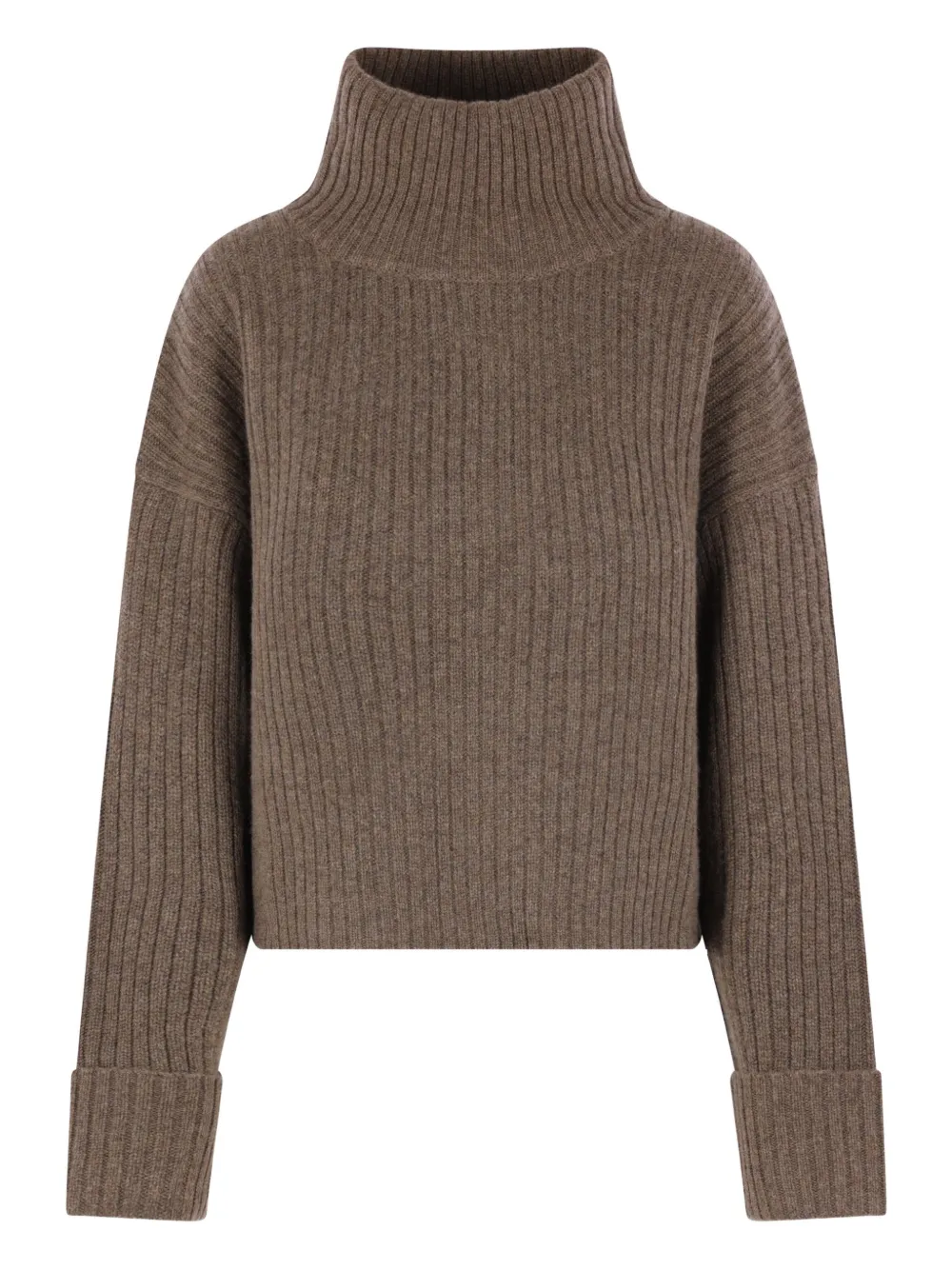 Le Kasha Ribbed Roll-neck Sweater In Brown