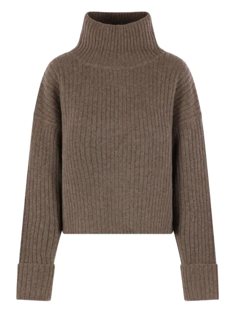 Le Kasha Suéter canelado com gola alta