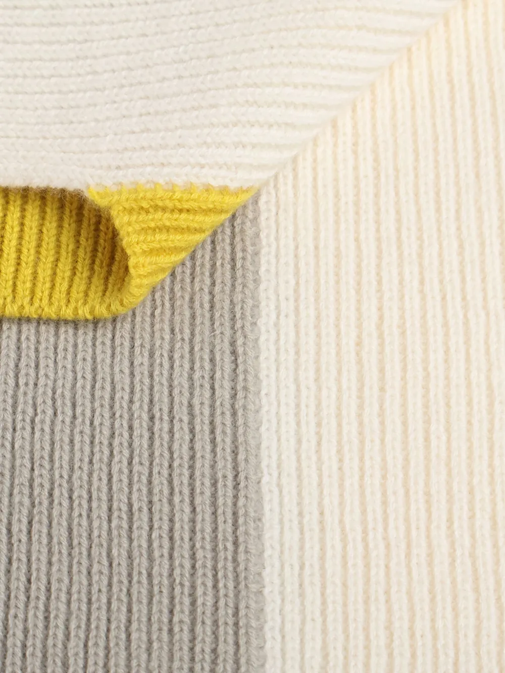 Loewe Colourblock Ribbed Scarf In Neutral