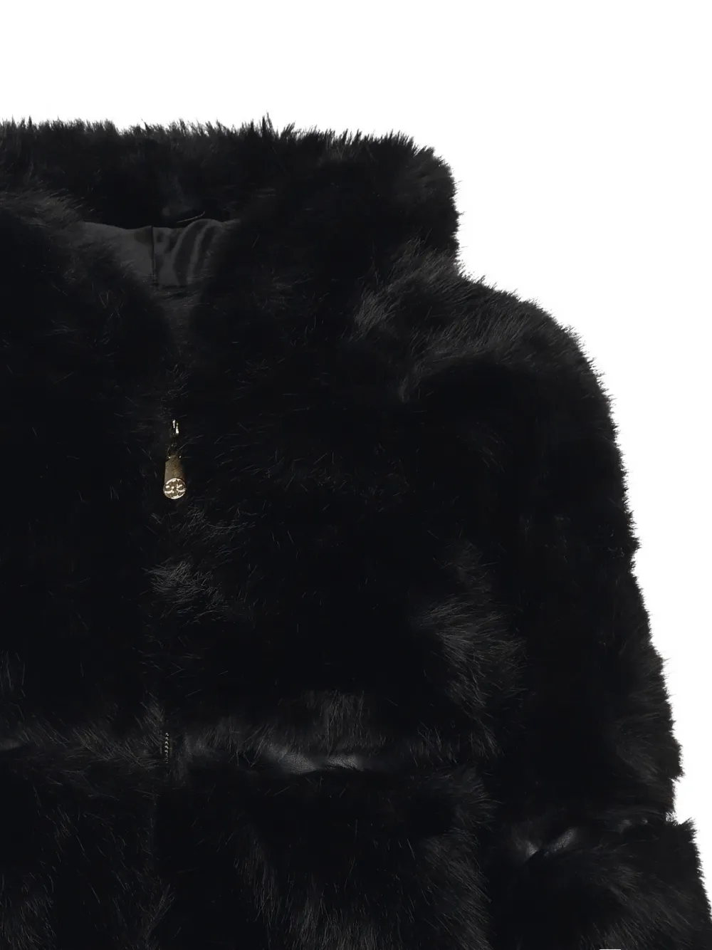 V73 Faux-fur Zip Jacket In Black