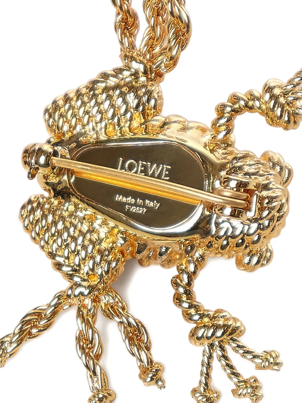 Loewe Frog Brooch In Gold