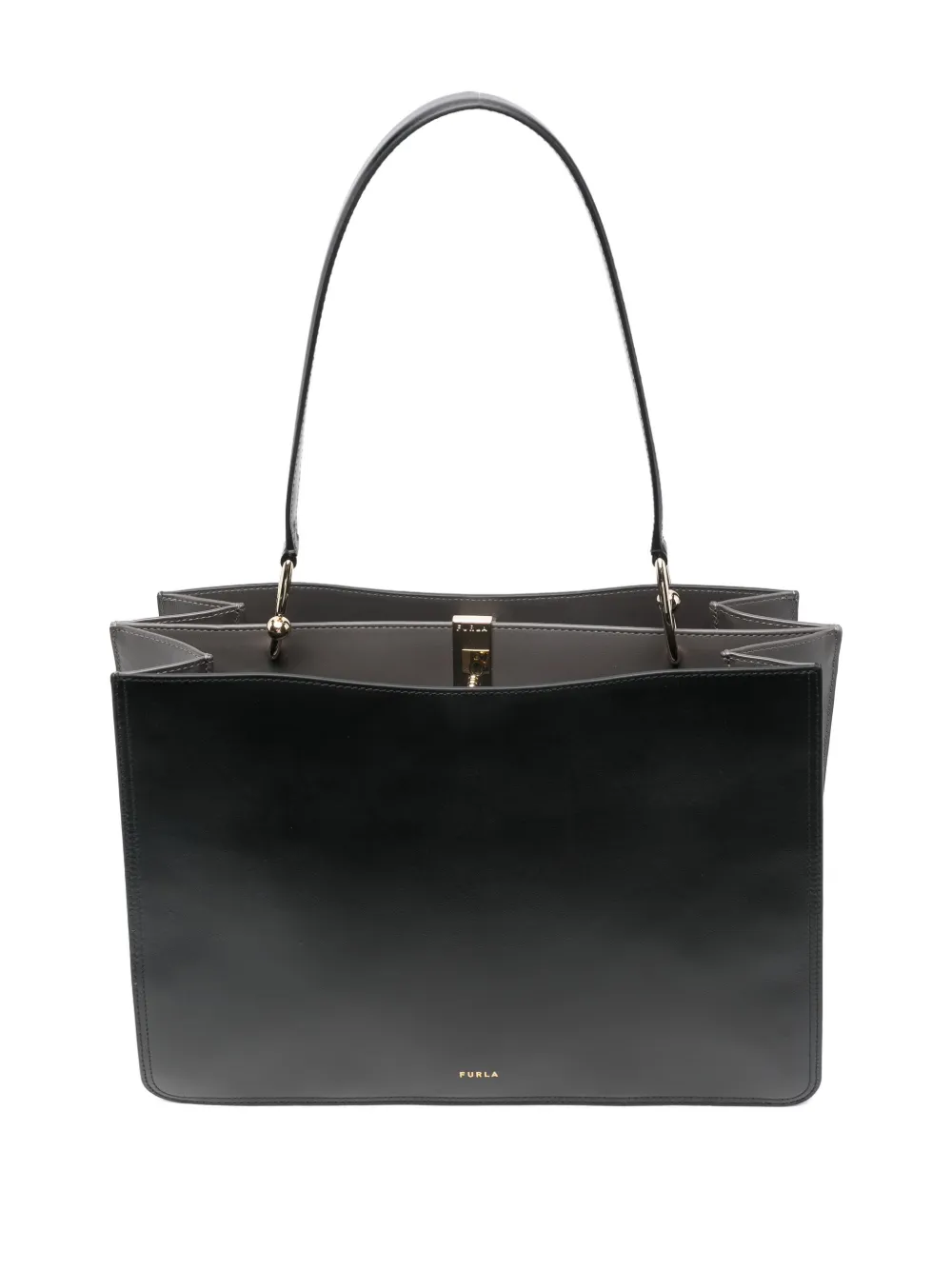 Furla Large Nuvola Tote Bag In Black