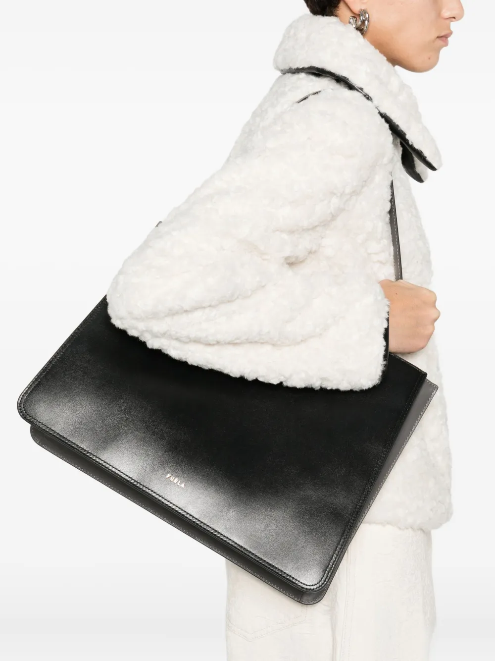 Furla large Nuvola tote bag - Zwart