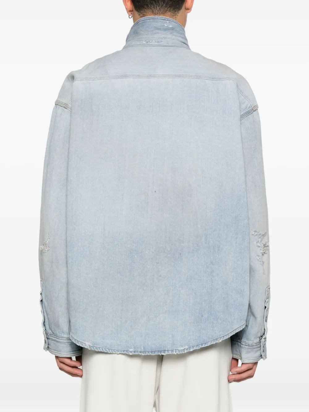 Balenciaga Chest-pocket Shirt In Blue