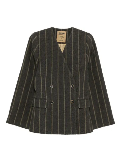 Uma Wang striped double-breasted blazer