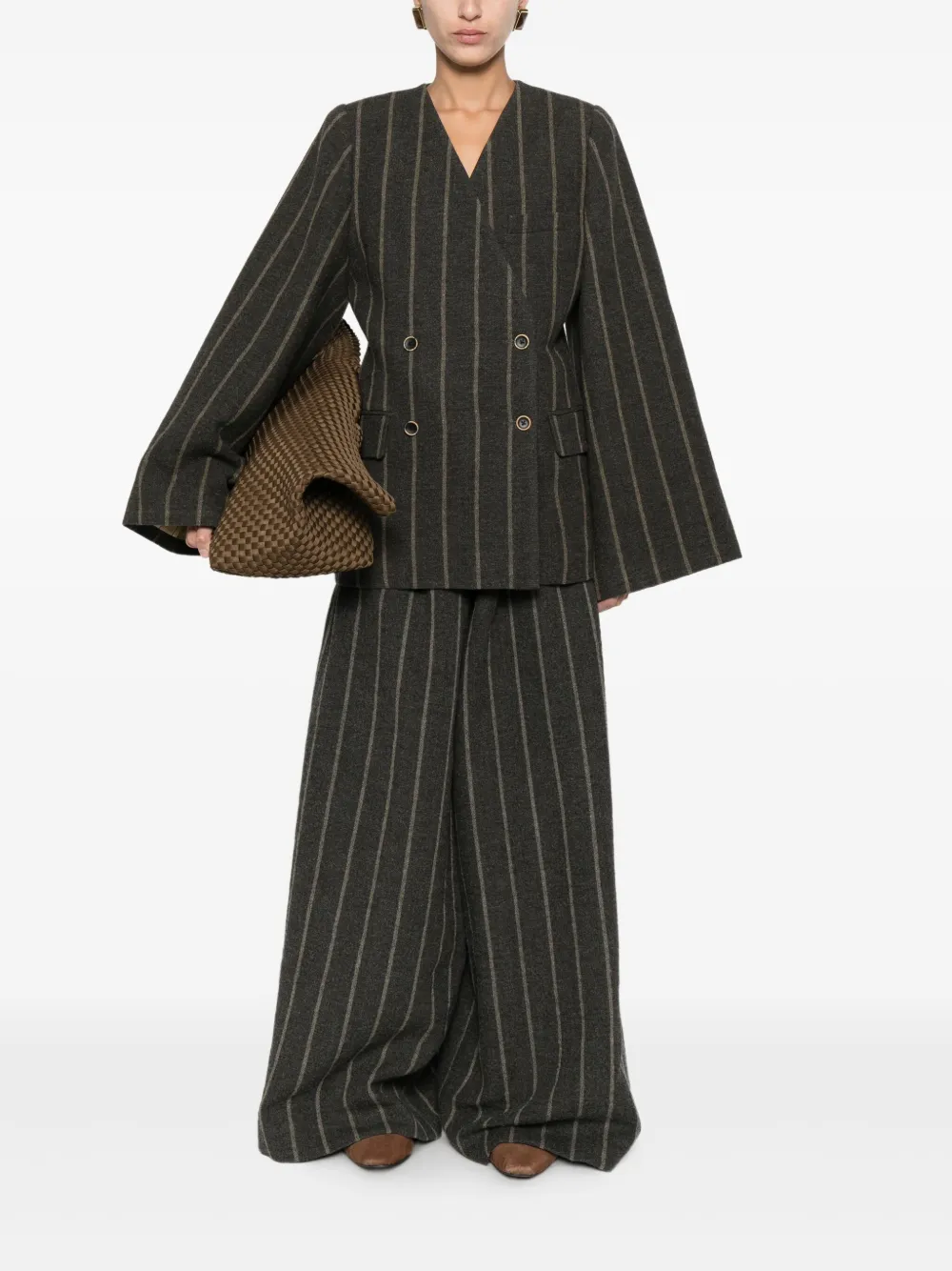 Uma Wang striped double-breasted blazer | Blazers | Image 2