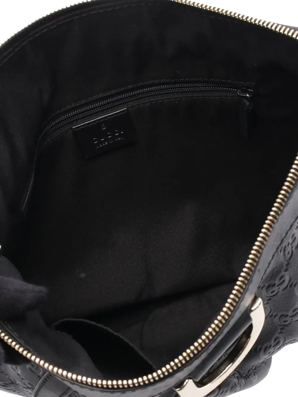 Pre-owned Gucci 2000-2015 Ssima Abbey D Ring Crossbody Bag In Black