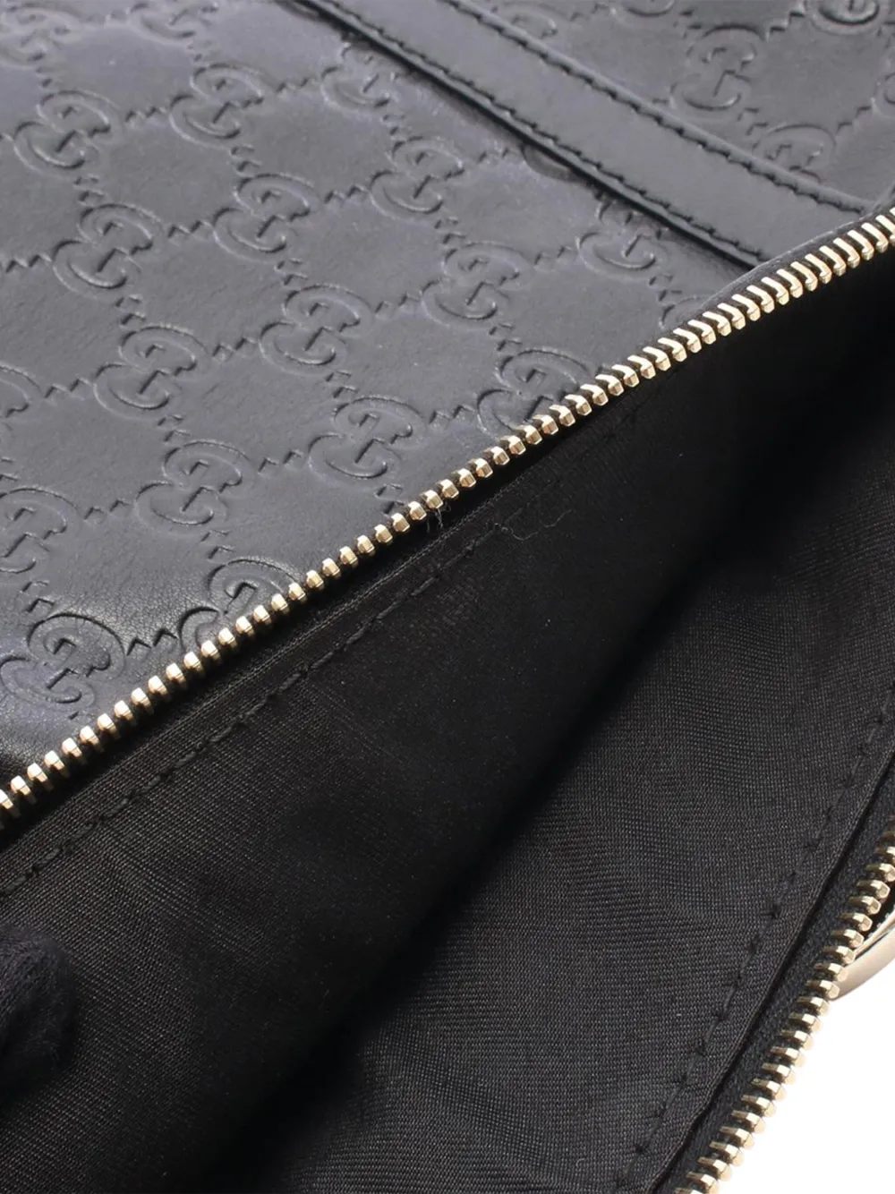 Pre-owned Gucci 2000-2015 Ssima Abbey D Ring Crossbody Bag In Black
